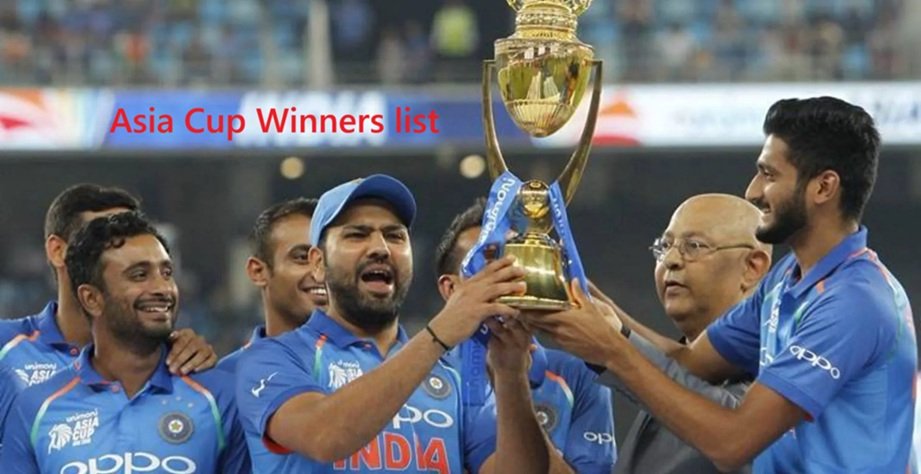 Asia Cup Winners list with Captain