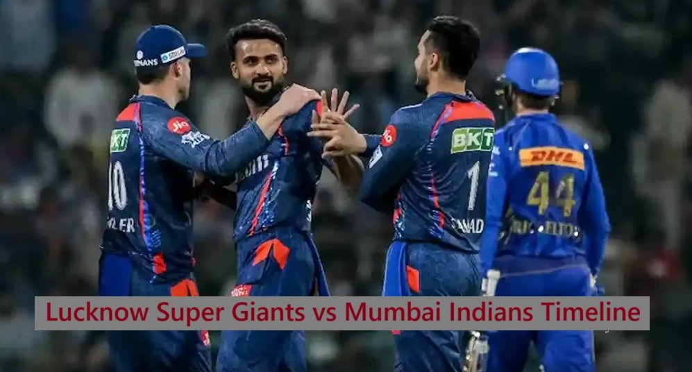 Lucknow Super Giants vs Mumbai Indians Timeline